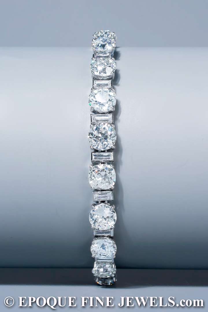 An Art Deco diamond rivière bracelet